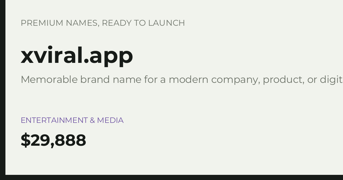 Brand preview for xviral.app