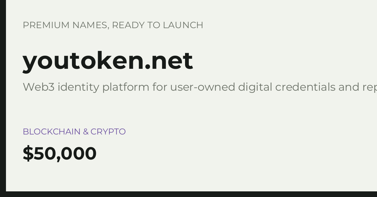 Brand preview for youtoken.net