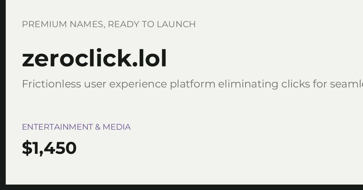 Brand preview for zeroclick.lol